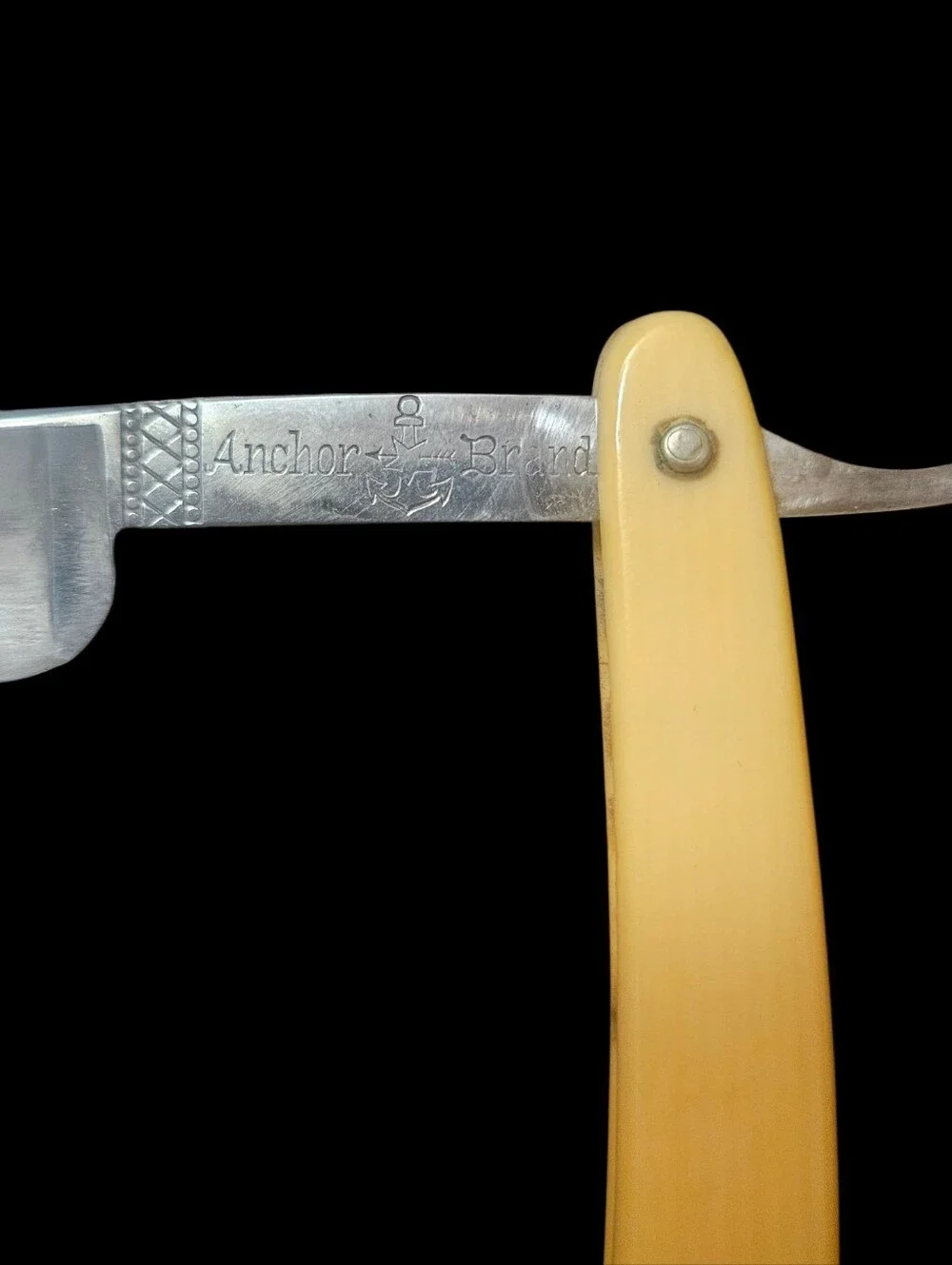 Straight Razor by Wester Bros Anchor Brand Vintage Solingen Germany Yellow